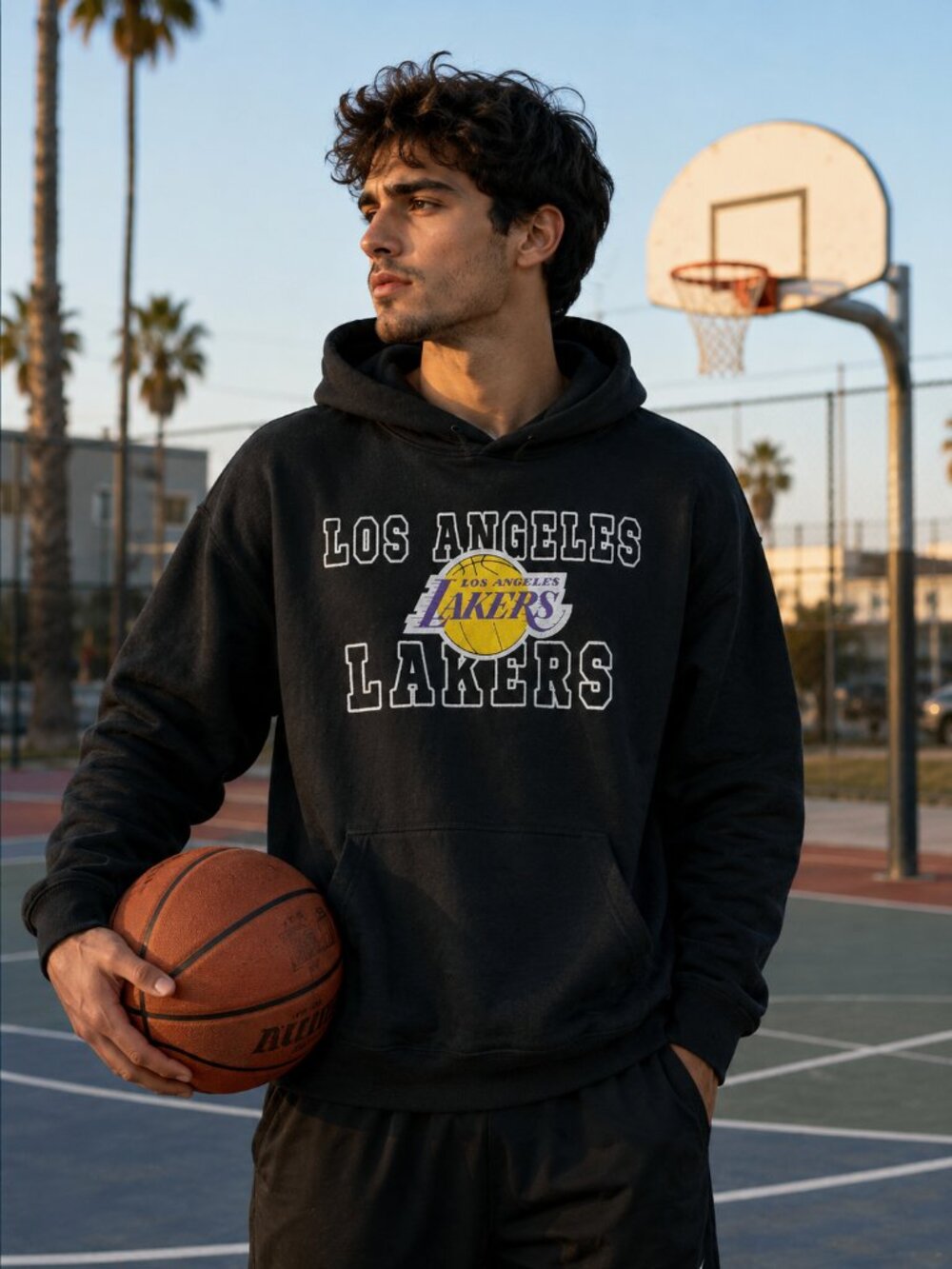 Los Angeles Lakers BASKETBALLHoodie-(XL)
